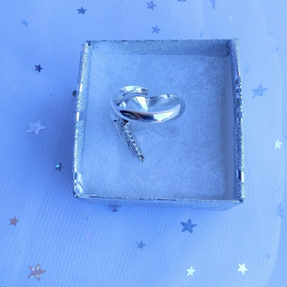 SILVER GEOMETRIC RING 7-7.5 ADJUSTABLR - Picture 6 of 7